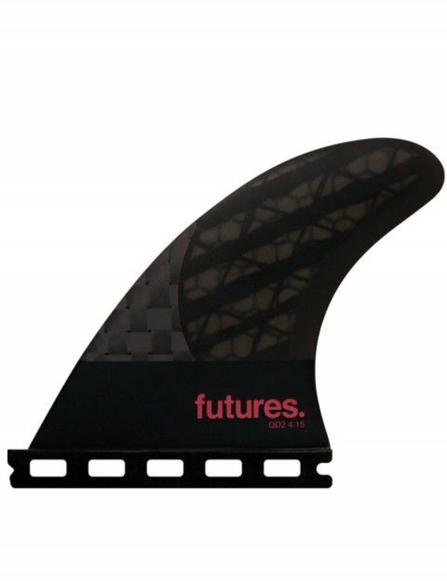 Wholesale * Outlet Futures Qd2 4.15 Blackstix Quad Rear Fins Small Smoke/Violet