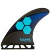 New * Bargain Sale Futures Am1 Techflex Tri Fins Large Blue/Cyan