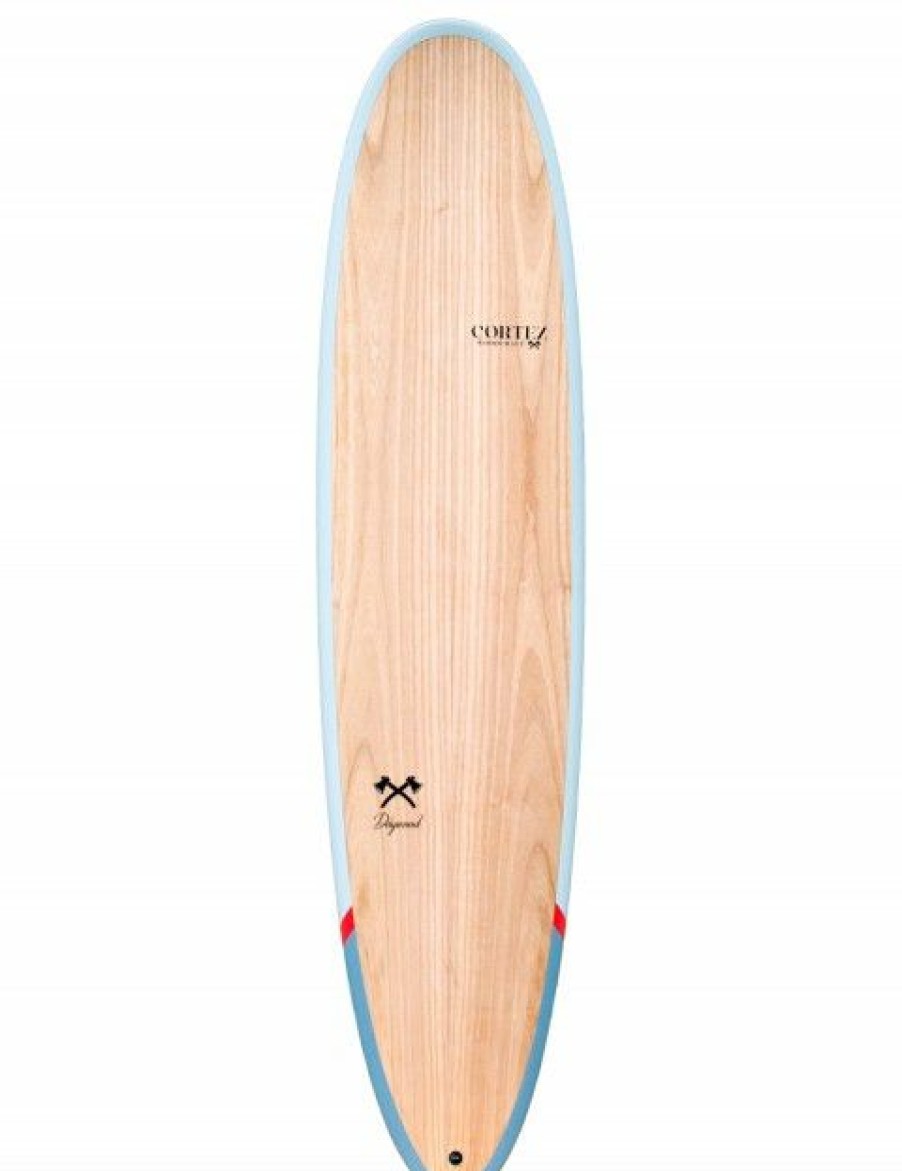 Clearance * Cortez Surfboards Best Choice Cortez Woodcraft Mini Mal Surfboard 8Ft 0 Dogwood