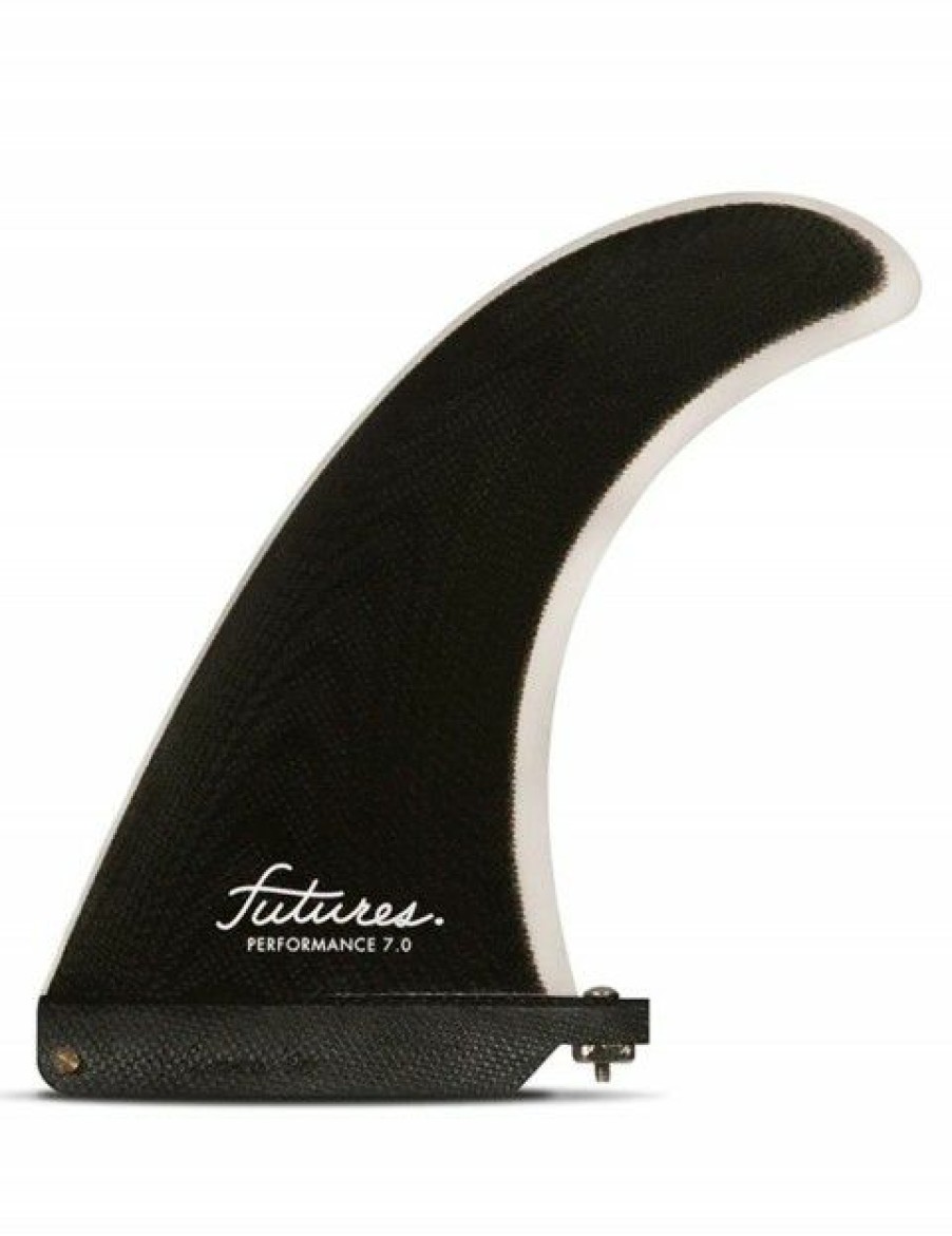 New * Latest Futures Performance 7.0 Fibreglass Longboard Fin Smoke/Grey