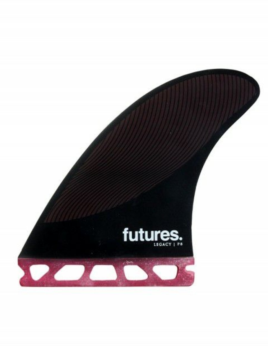 Online * Closeout Sale Futures P8 Legacy Series Hc Tri Fins Large Burgundy/Black