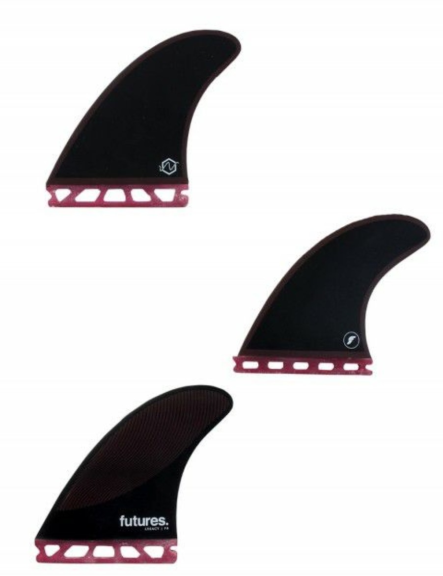 Online * Closeout Sale Futures P8 Legacy Series Hc Tri Fins Large Burgundy/Black