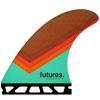 Clearance * Fire Sale Futures Tp1 Tri Fins Large Teal/Orange Brown