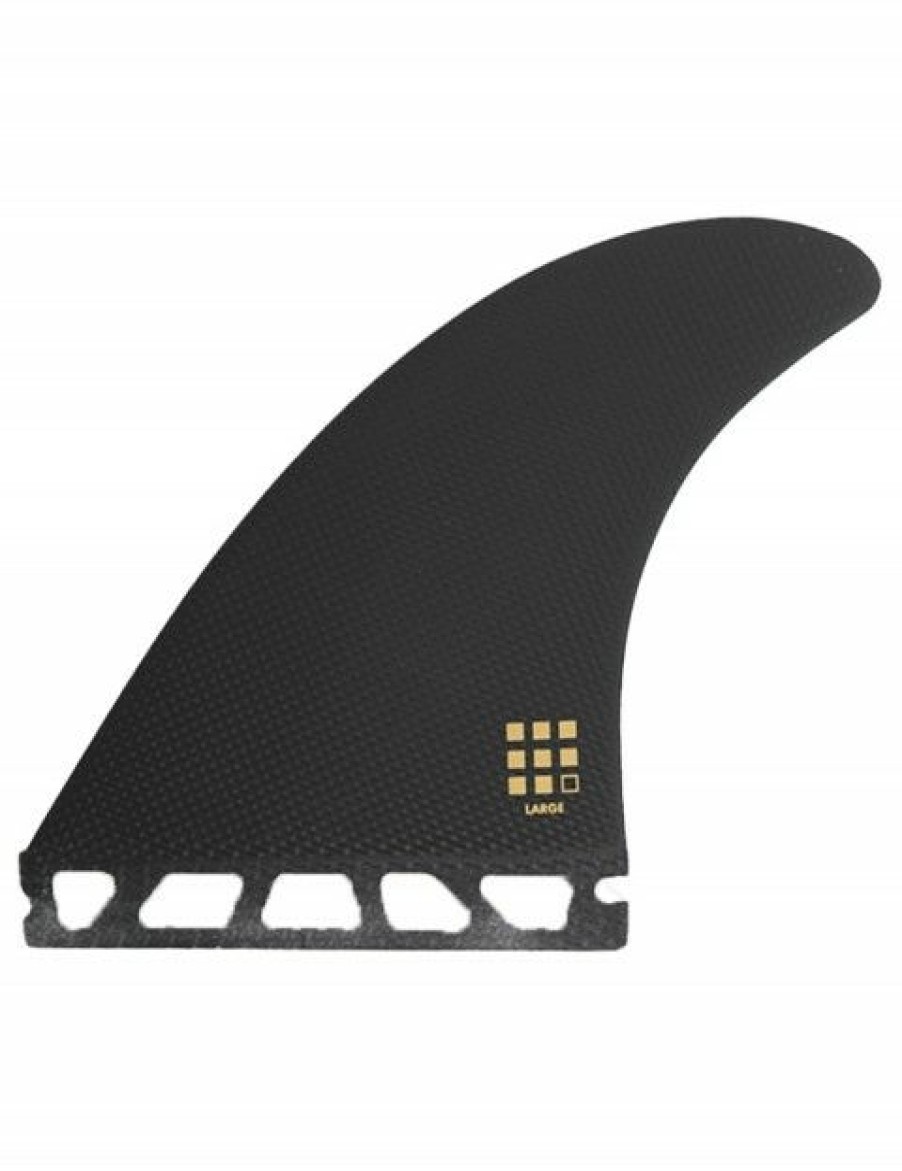 Hot * Exclusive Futures Dark Arts Tri Fins Large Black/Gold