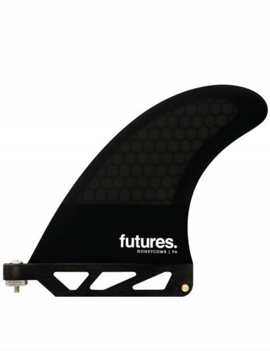 Clearance * Fashionable Futures F6 Honeycomb Single Fin Medium Smoke/Black