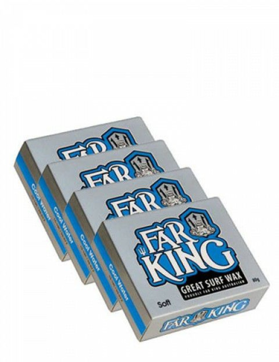 New * Fashionable Far King Cool Water Wax Pack 4 Bars Of Surf Wax Cool Water