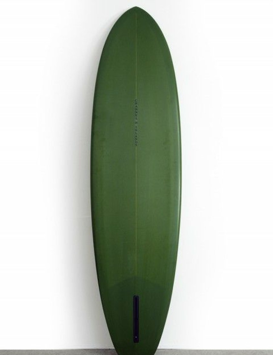 Clearance * Discounts Channel Islands Tri Plane Hull Surfboard 7Ft 7 Olive Resin Tint