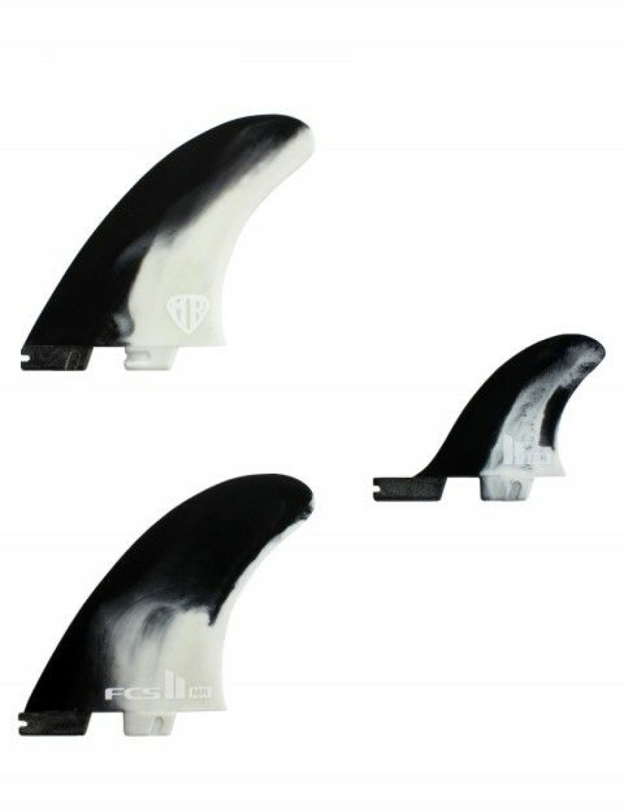 Hot * Exclusive Fcs Ii Mr Pc Twin + Stabilizer Fins X Large Black/White Swirl