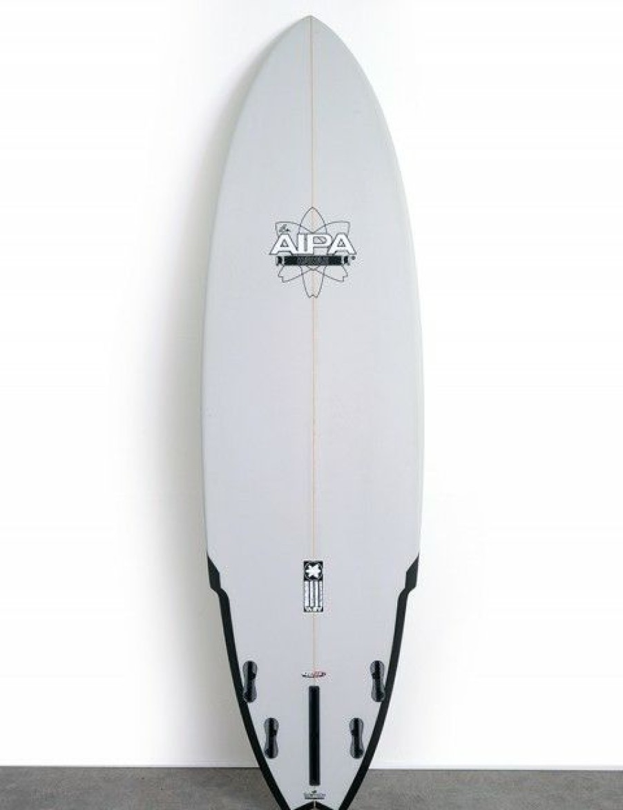 Clearance * Outlet Aipa Big Boy Sting Fusion Surfboard 8Ft 4 Fcs Ii Grey/White