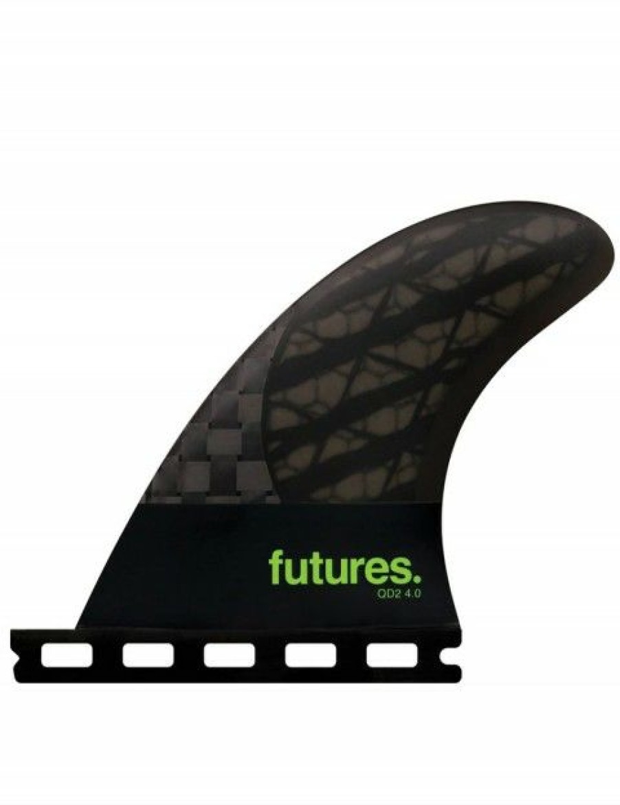 Wholesale * Discount Store Futures Blackstix Qd2 4.0 Quad Rear Fins Medium Smoke/Light Green