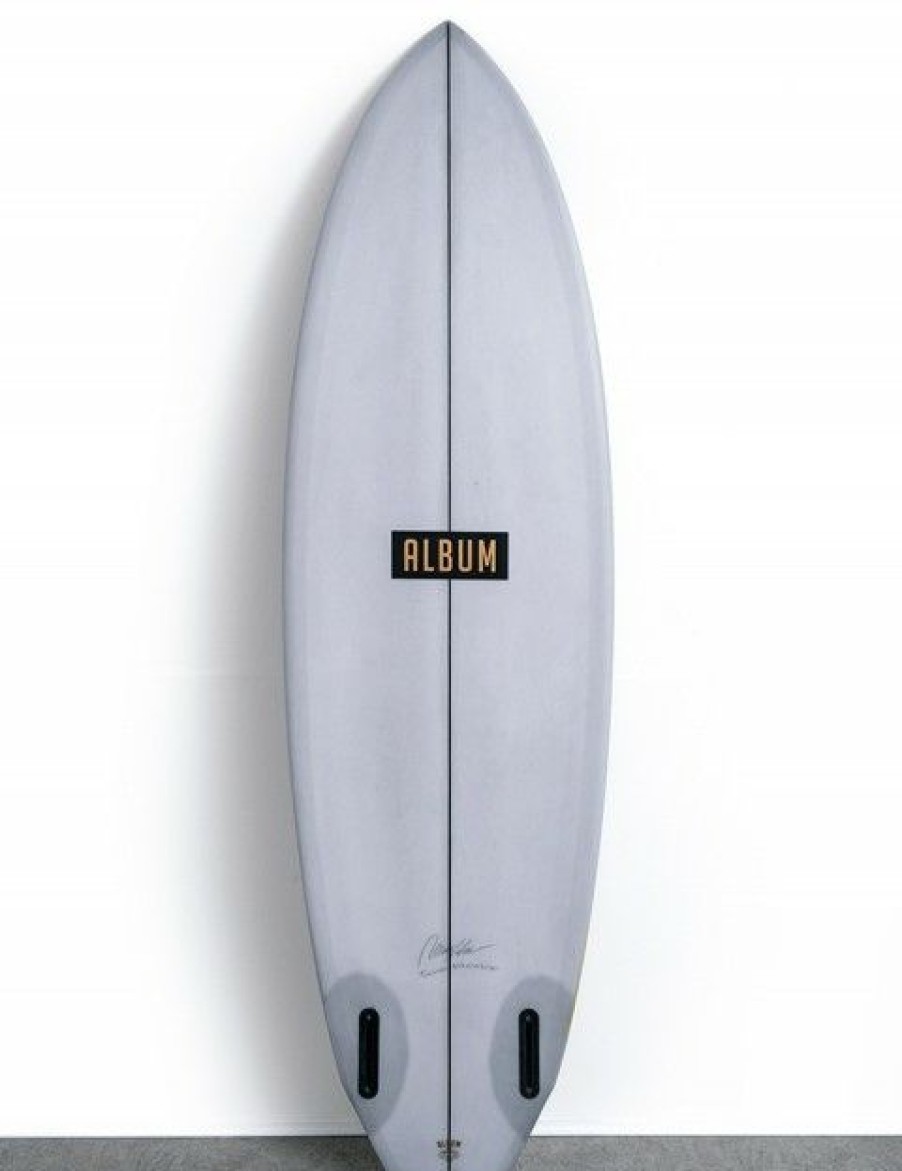 Wholesale * Album Surfboards Bargain Sale Album Twinsman Surfboard 5Ft 7 Futures Grey Resin Tint