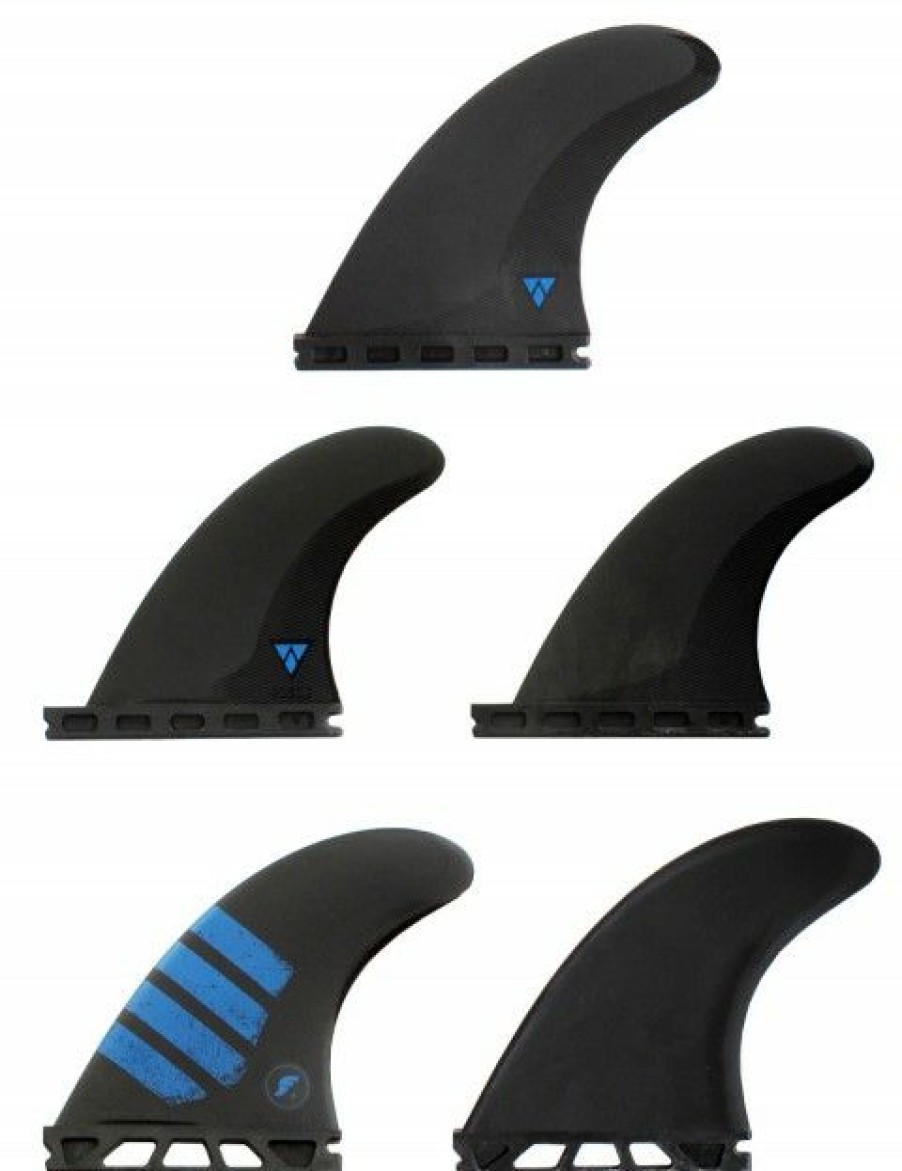 Online * Clearance Futures F6 Alpha Tri-Quad Fins Medium Carbon/Blue