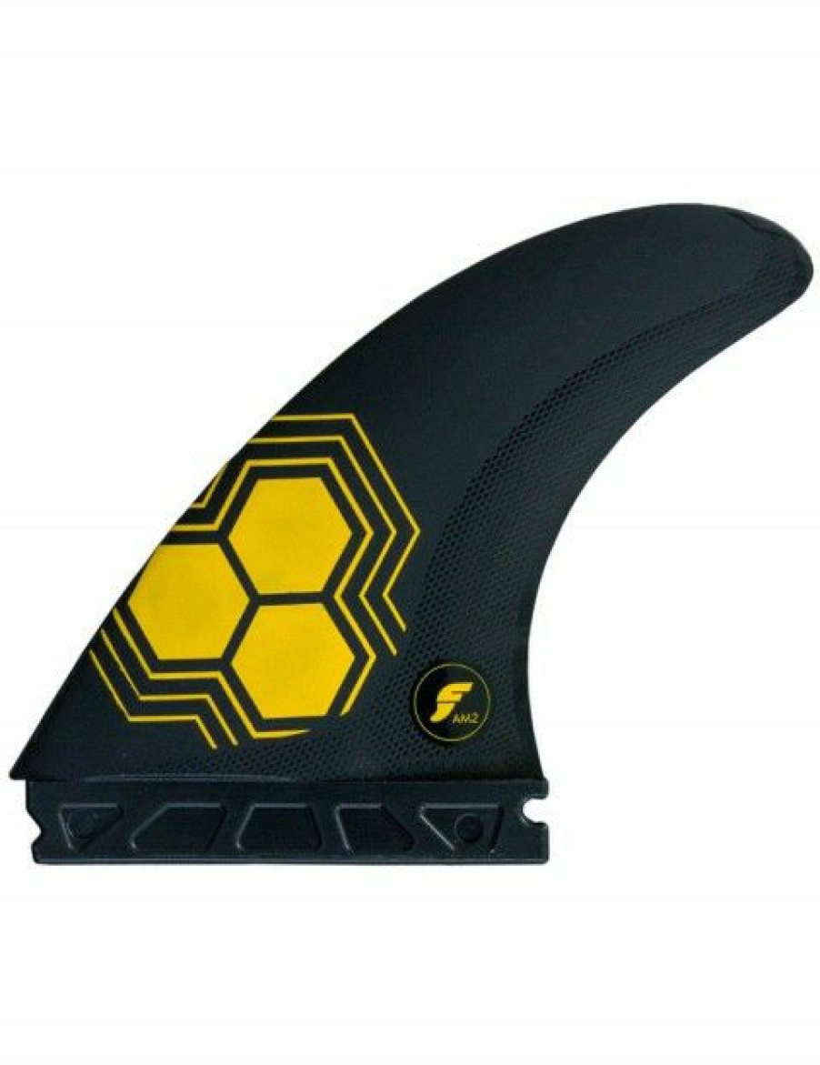 Online * Discount Store Futures Am2 Alpha Tri Fins Large Carbon/Yellow