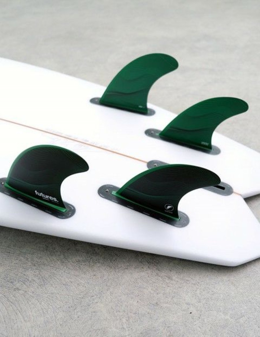 Online * Discount Store Futures F8 Legacy Series Hc Tri/Quad Fins Large Black/Green