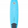 Clearance * Exclusive California Board Company Soft Surfboard 7Ft 6 Blue Wood Grain