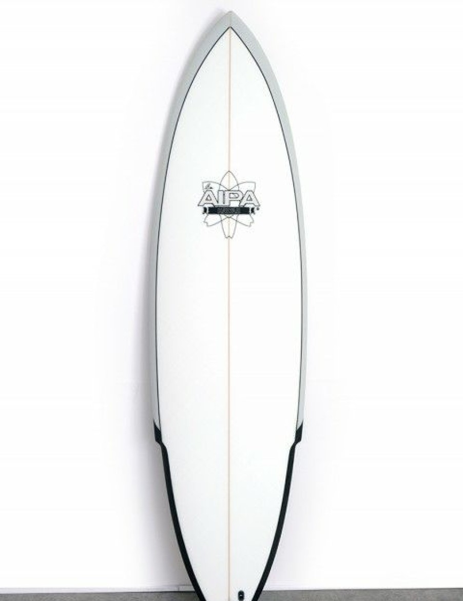 Clearance * Latest Aipa Big Boy Sting Fusion Surfboard 7Ft 8 Fcs Ii Grey/White