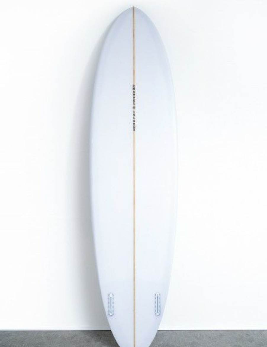 Best * Attractive Channel Islands Mid Twin Surfboard 7Ft 6 Futures White