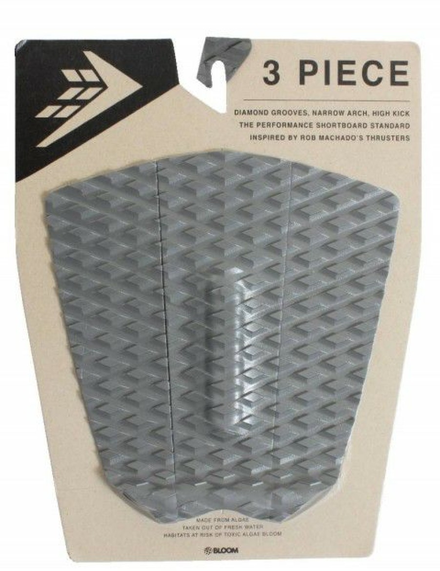 Online * Premium Firewire Rob Machado 3-Piece Arch Surfboard Tail Pad Charcoal/Black