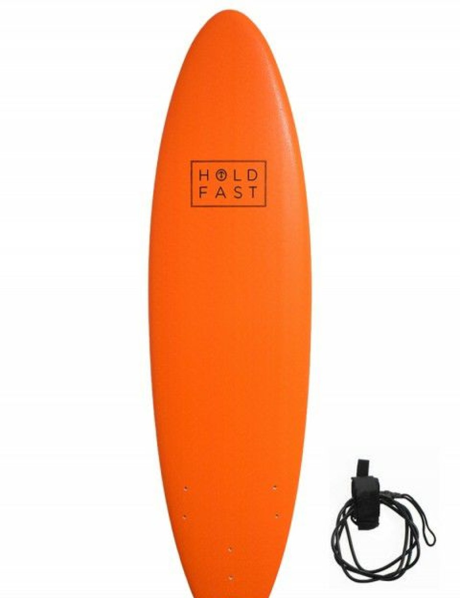 Best * Premium Hold Fast Hybrid Foam Surfboard 6Ft 6 Orange