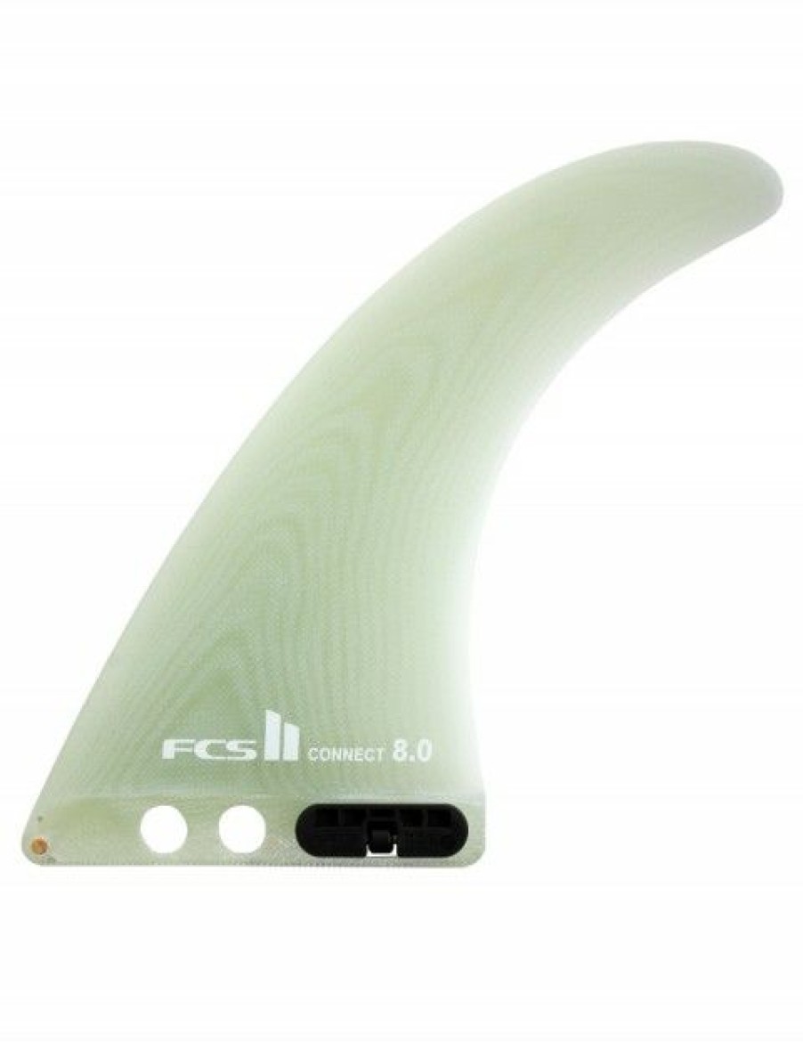 New * Premium Fcs Ii Connect Pg 8.0 Longboard Fin Clear