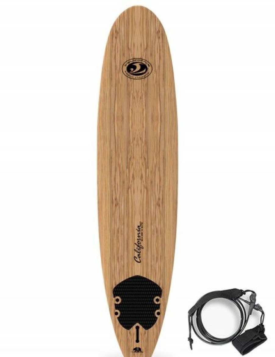 Clearance * Typical Style California Board Company Longboard Foam Surfboard 9Ft 0 Wood Grain