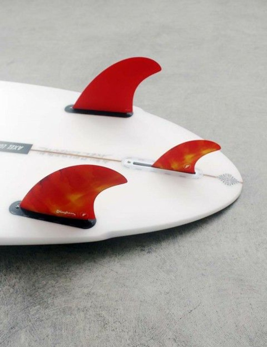 Clearance * Discount Store Futures Mayhem Honeycomb 2 + 1 Fins Medium Red/Orange