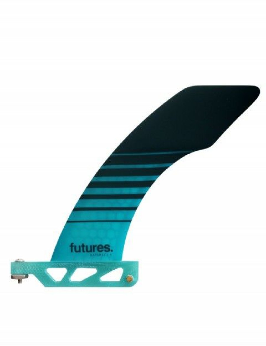 New * New Arrivals Futures Hatchet Honeycomb 2 + 1 Fins Large Teal Stripes