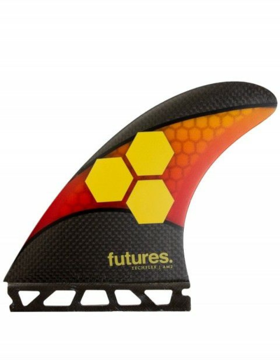 New * New Arrivals Futures Am2 Techflex Tri Fins Large Orange/Red