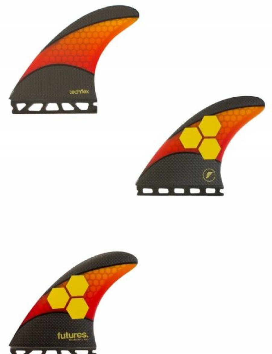 New * New Arrivals Futures Am2 Techflex Tri Fins Large Orange/Red