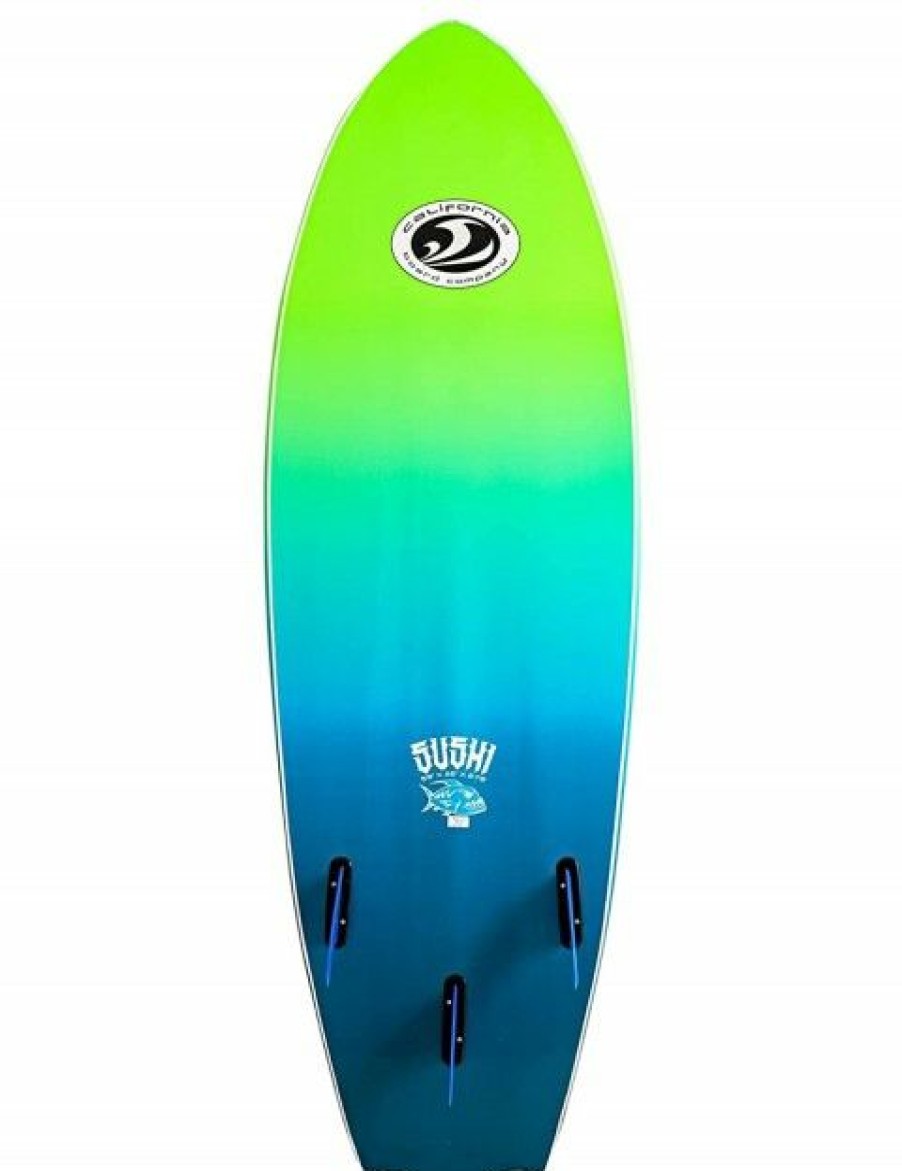 Hot * Typical Style California Board Company Sushi Fish Foam Surfboard 5Ft 8 Green/Blue