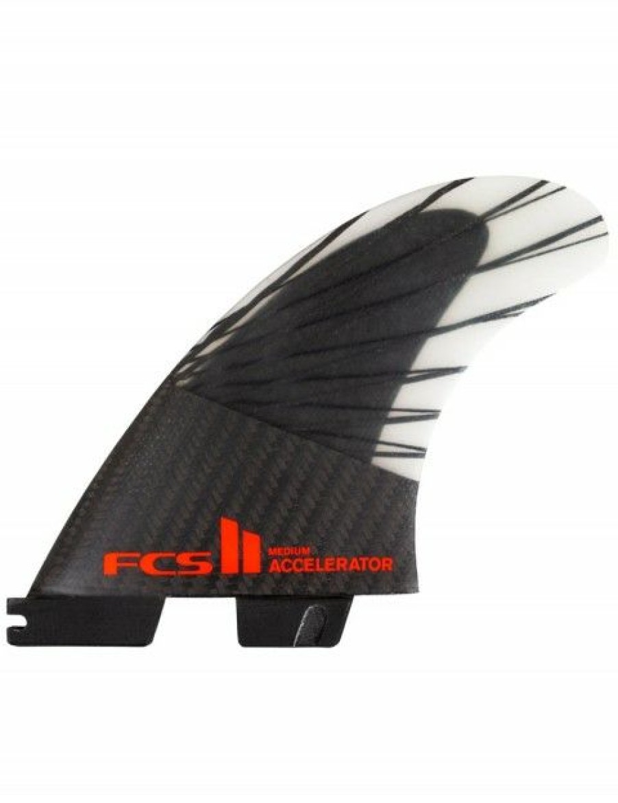 Online * Outlet Fcs Ii Accelerator Pc Carbon Tri Fin Fins Medium Black/Red