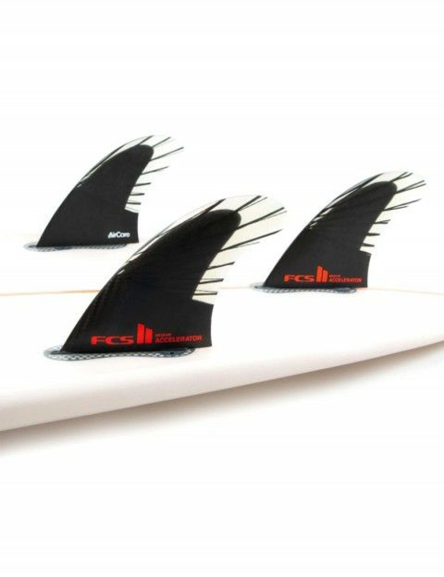 Online * Outlet Fcs Ii Accelerator Pc Carbon Tri Fin Fins Medium Black/Red