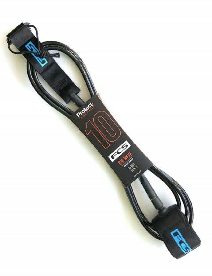 Clearance * Fire Sale Fcs Protect Big Wave Leash 10Ft Black